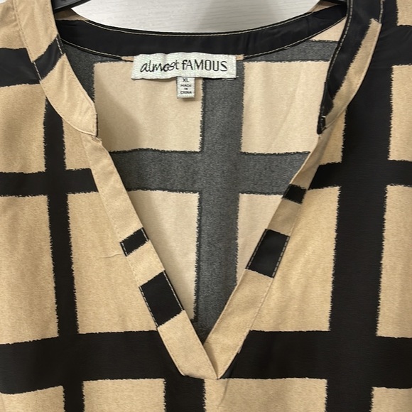 NWT Almost Famous Dress. Size XL. Black & Tan. - Picture 3 of 4